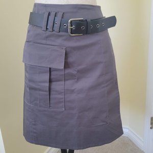Military style skirt with belt, size 8-10